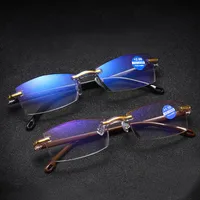 

cheap Anti blue light rimless plastic Men Women 2020 new tr90 super light Presbyopic glasses reading glasses