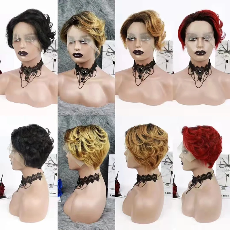 

Letsfly Short Cut Wig New Arrival T Part Lace Frontal Wigs Raw Virgin Human Indian Hair Cheap Price Free Shipping