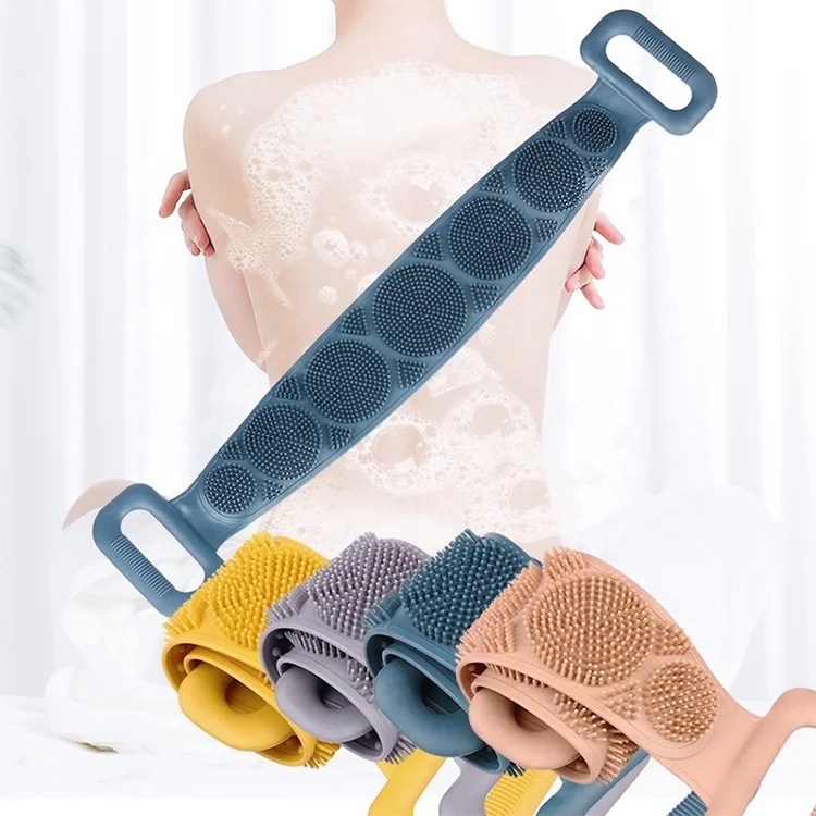 
OEM ODM Skin Clean Skin Soft and Stiff Bristles Bath Silicone Body Shower Brush Back Scrubber 