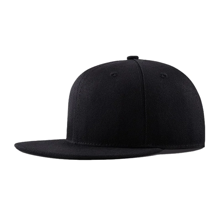 plain black strapback cap