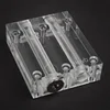 clear lucite blocks milled holes terminal dual serial transparent blocks