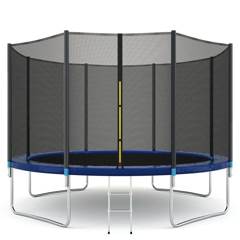 

6ft wholesale kids fitness sports trampoline park with basketball frame and ladder, Customized color