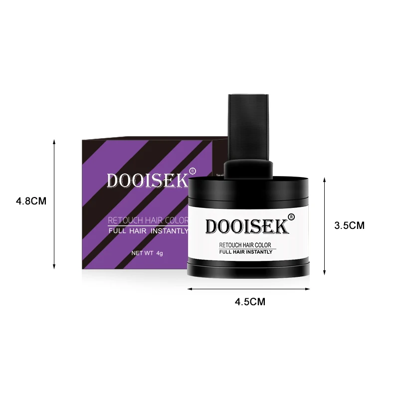 

Dooisek Waterproof natural colour hair thickening powder hairline shadow concealer powder for hair and beard