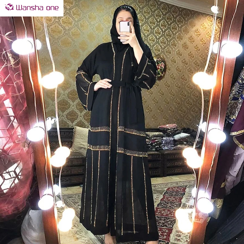 

New design wholesale suppliers fashion kaftan dress dubai turkey front open kimono abaya burqa hijab dresses women muslim long