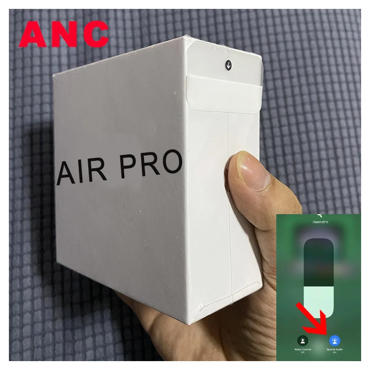 

Top JL Airoha Chip Air 3 Generation Pro GPS Rename Earphone Pop Up Window ANC Wireless Air Pro 3 TWS Noise Cancelling Earbuds, White