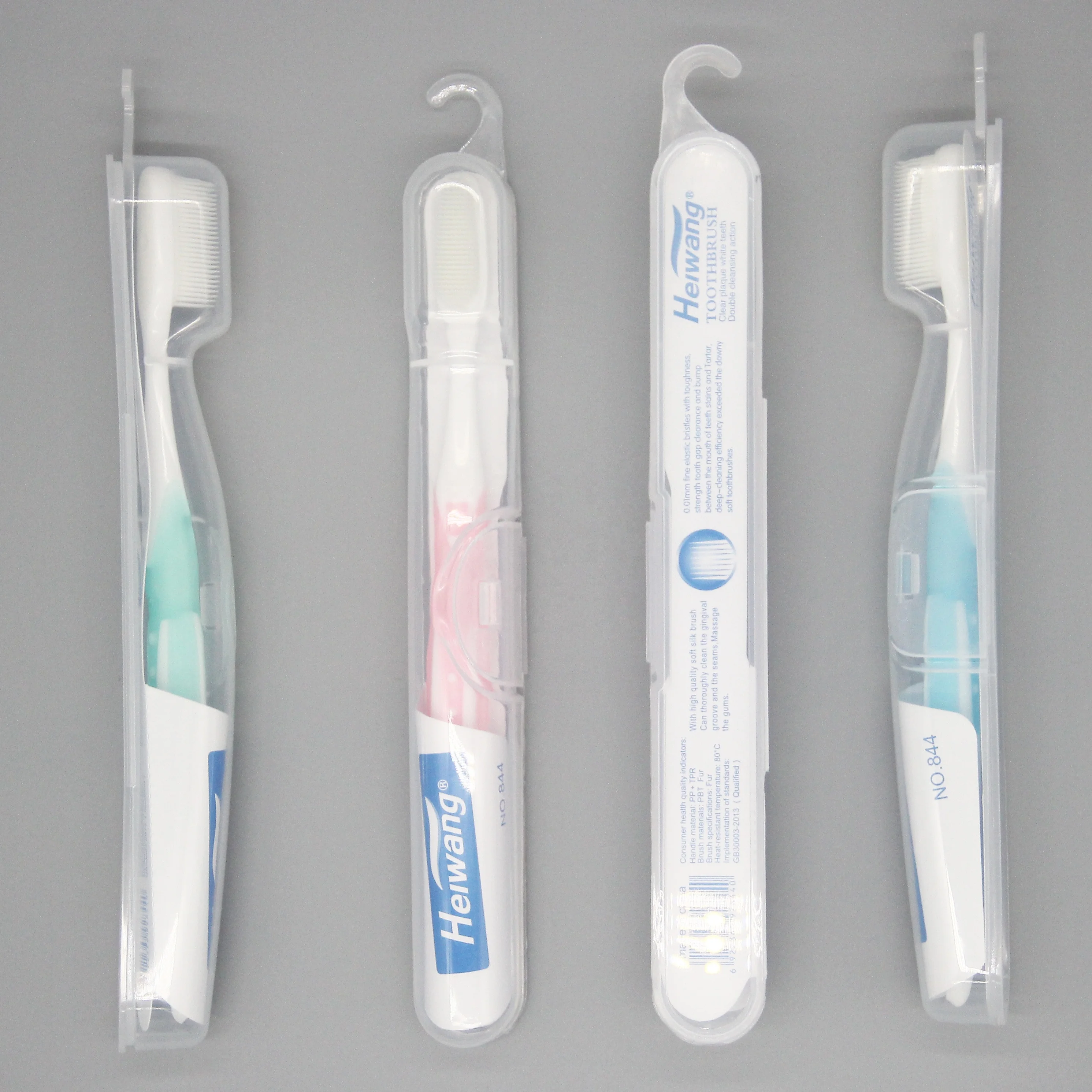

2020 New package nano travel tooth brush with PVC tube case, Could be customized