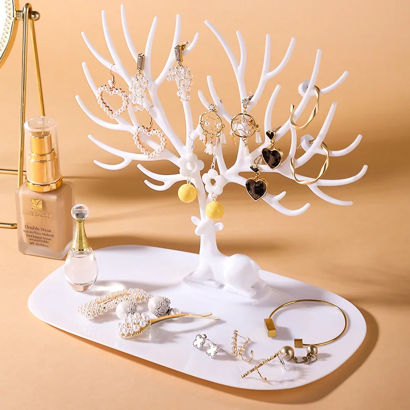 

Antler Jewelry Organizer Tree Jewelry Box Creative Cosmetic Organizer Ring Rack Earrings Necklace Display Makeup Organizer