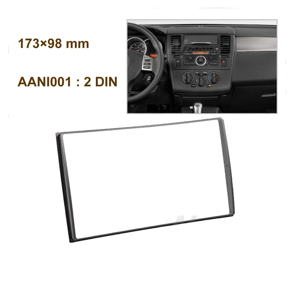 

2 Din Car Dash Frame Radio Fascia for Nissan Tiida 2010 Car refitting DVD frame Auto Stereo Panel kit CD Trim Installation