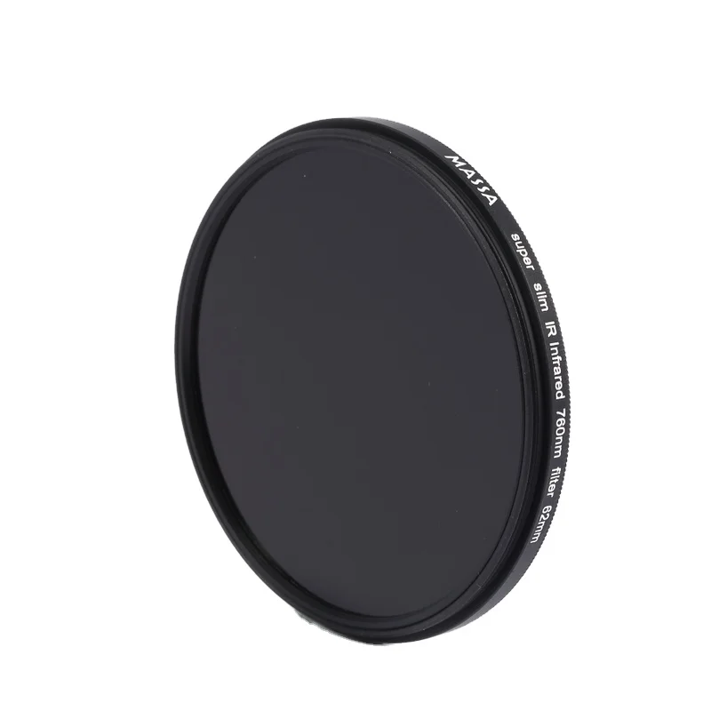 

massa Photographic equipment Digital Camera Accessories 62mm camera lens super slim optical glass IR 760nm camera filter, Black