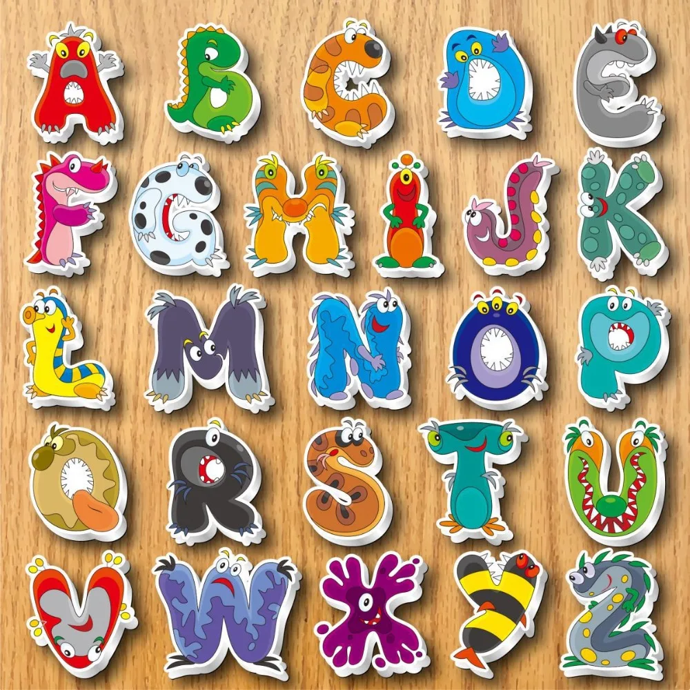 

Alphabet Magnet Souvenir for Kids Cartoon 3d Animal on The Fridge Magnetic Letters and Numbers Stickers