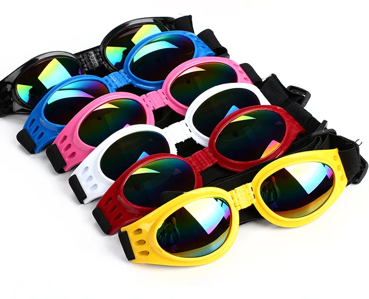 

Pet glasses folding dog sunglasses windproof protective goggles optional six colors, Bule, black, white, yellow, red, pick