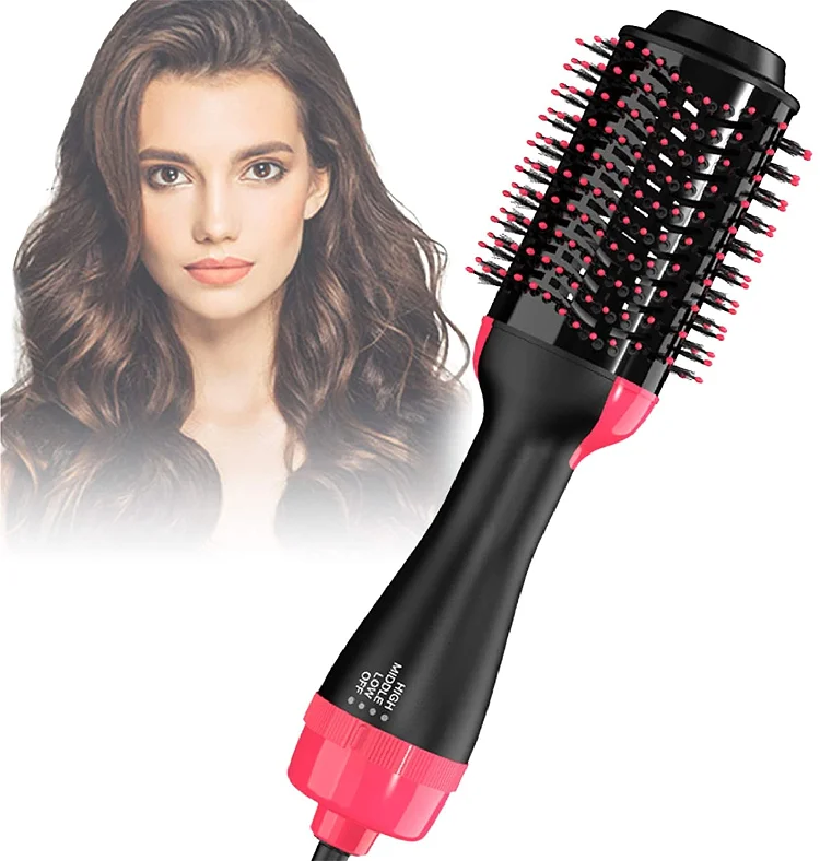 

Brilliant Quality 1000w Ionic Hair Dryer Straightener Brush Hair Rotating & Portable Hair Straightener Comb, Customized color acceptable