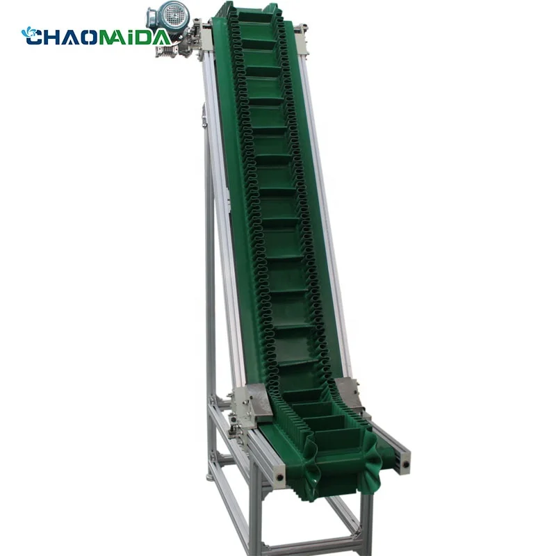 

Potato Chips Climbing Belt Conveyor/inclined Belt Coneveyor Stainless Steel Motor Chaomaida Provided Aluminum Alloy 400mm 60