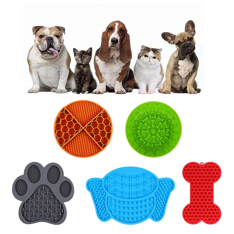

Wholesale With Silicone Suction Cups Toy Bath Peanut Butter Licking Pad For Dogs Slow Feeder Bowl Dog Lick Mat