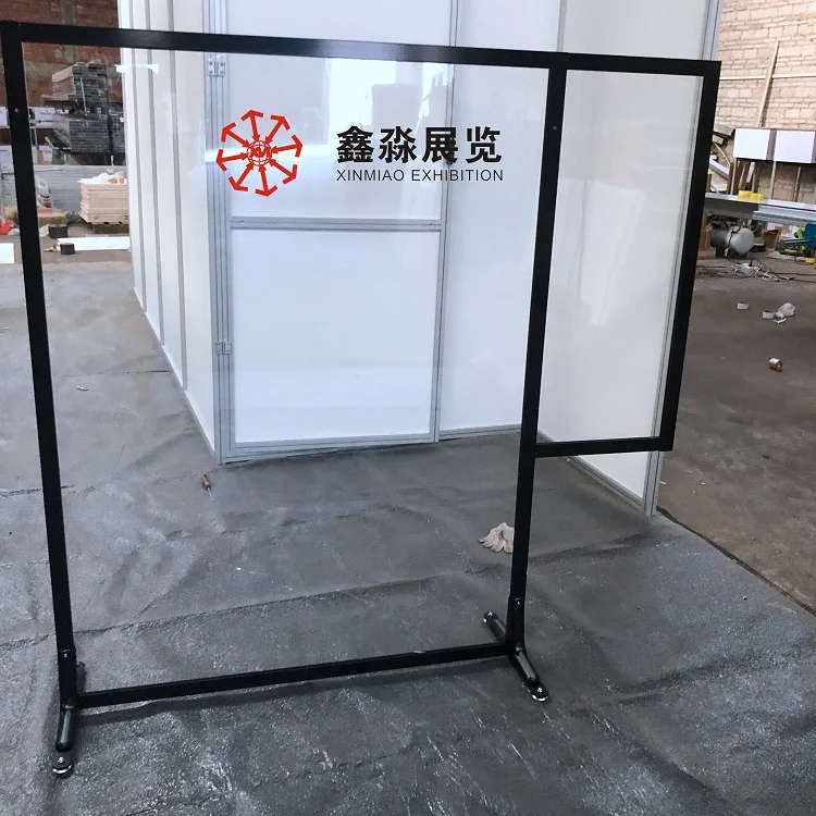 Workplace Divider, Movable aluminum made room divider with caster, Transparent Aluminum alloy divider