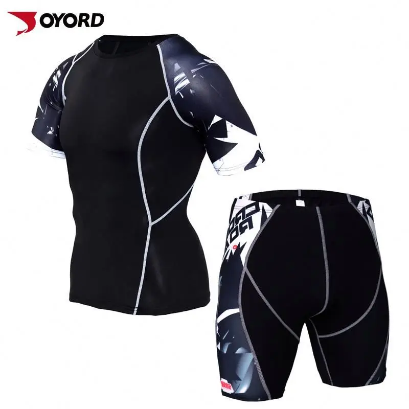 

Quick Dry Breathable Gym Rash Guards Suit Sports Set Sport Men