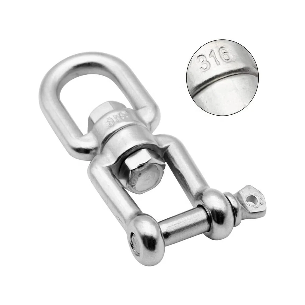 

Marine Grade 316 Stainless Steel OC Double Ended Eye Jaw Swivel Ringing Link Chain Ring Connector Swivel Jaw Eye With Clevis Pin