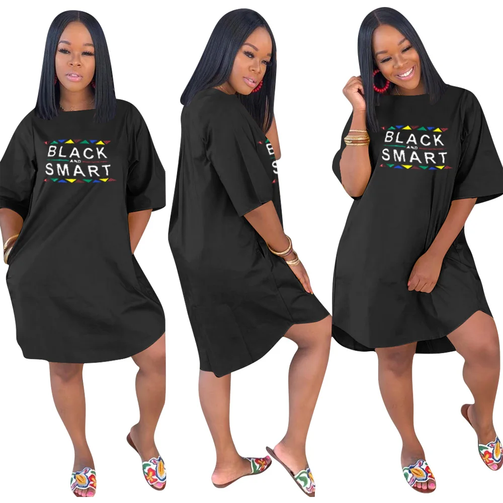 

HGL1202 Polyester Short sleeve Round collar Casual Women T-shirt Dress