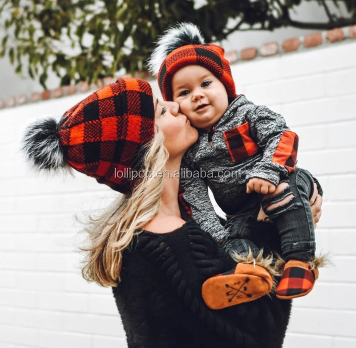 matching beanies for mom and baby