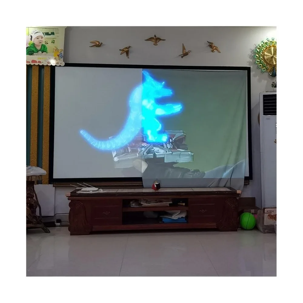 

Hot Sale High Quality Wall Projection Screen Gray  Projector Screen Daytime