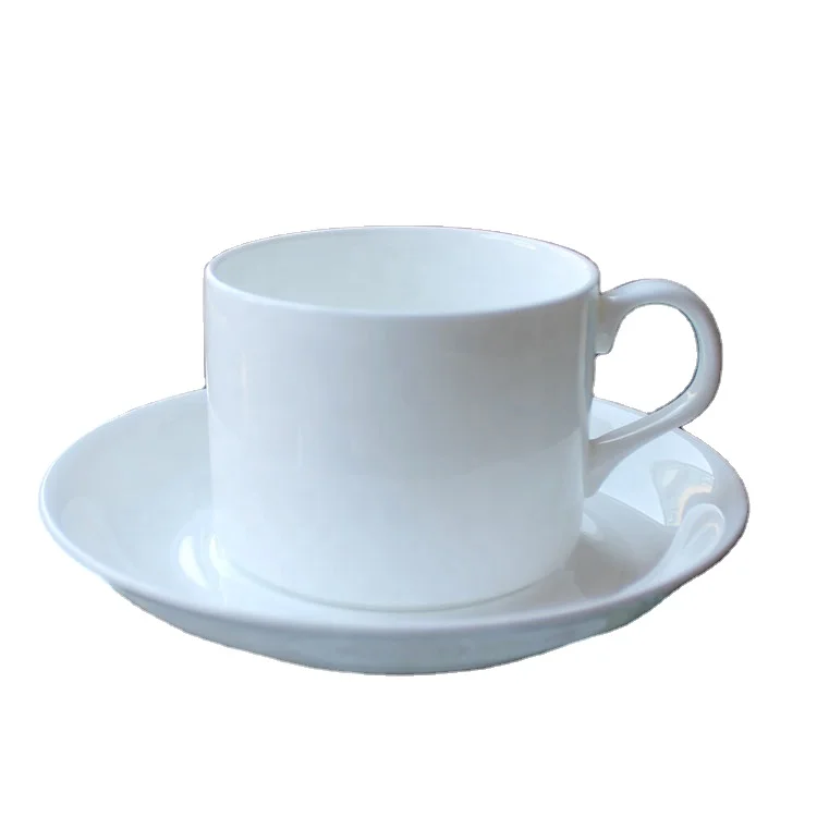 

high quality custom ceramic tea sublimation cup and saucer set, Classic