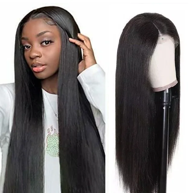 

Swiss lace wig human hair wholesale price, high quality virgin brazilian straight lace front wig hair products for black women, Natural color, other colors are available