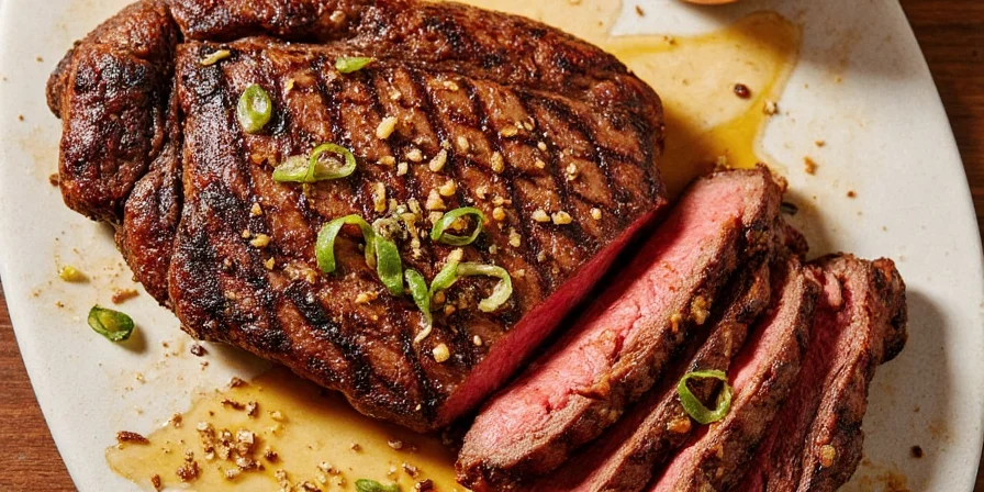Steak with herb-infused olive oil baste
