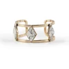 Wholesale newest desig zinc casting howlite stone open bangle adjustable cuff