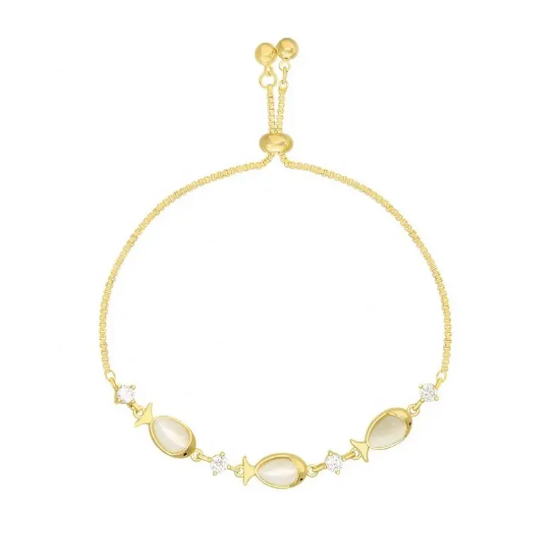 

Fashion Opal Women's Bracelet Exquisite Zircon Pull Bracelet, Gold