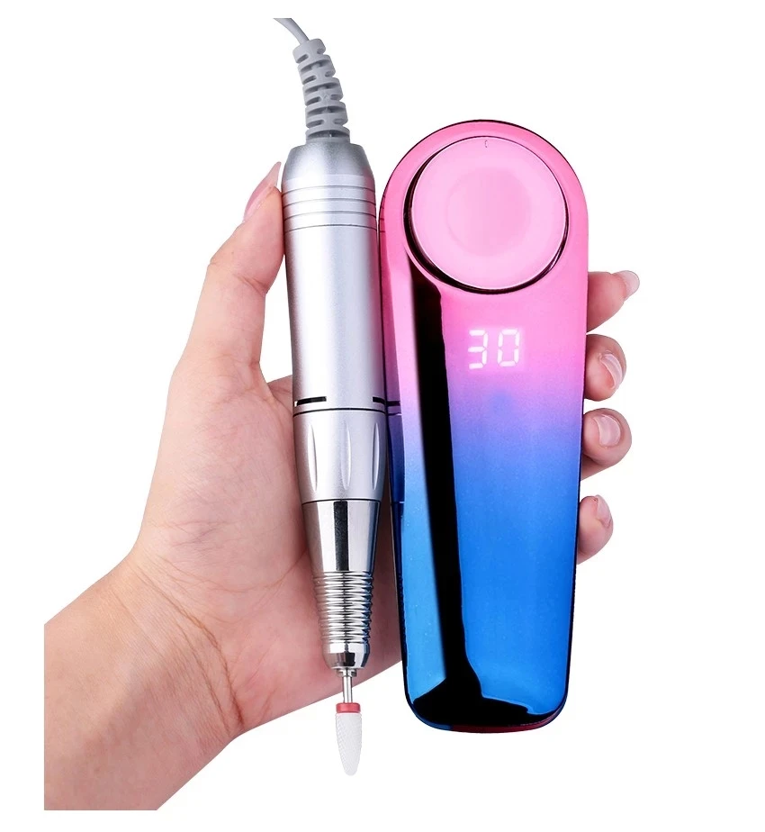 

electric acrylic nail tools gradient 30000 RPM nail drill portable E-file wiht battery wireless nail drill