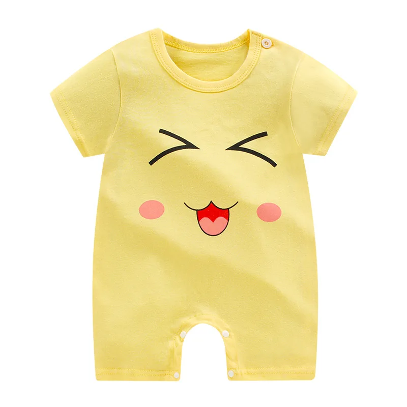 

Summer infant bodysuit boys' and girls' cotton short sleeve one piece baby Romper