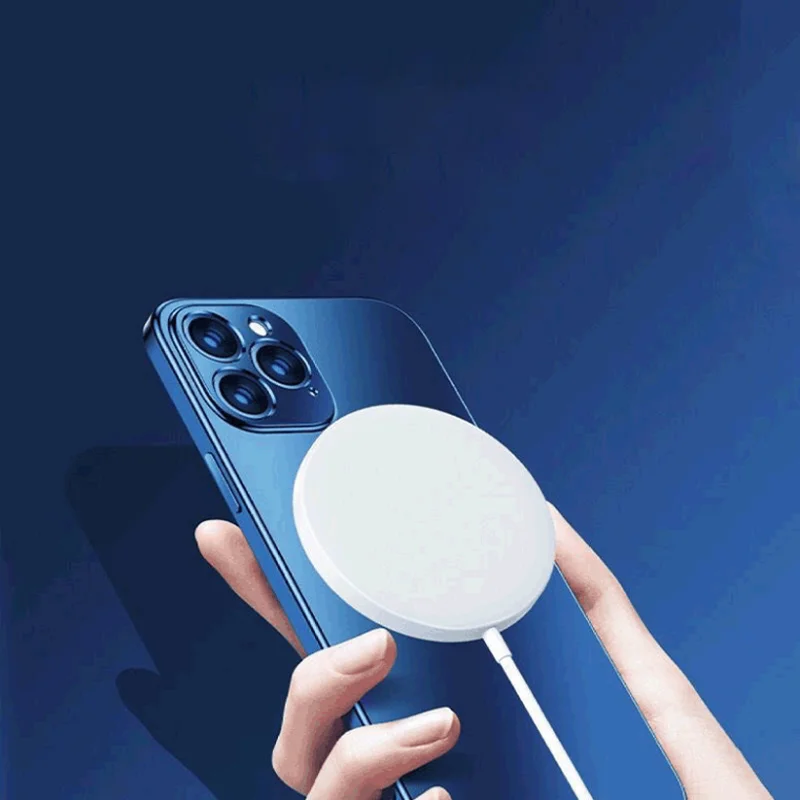 

New Arrival Best Seller 15W Type C Wireless Portable Charger QC PD Magnetic mobile phone wireless charger, White