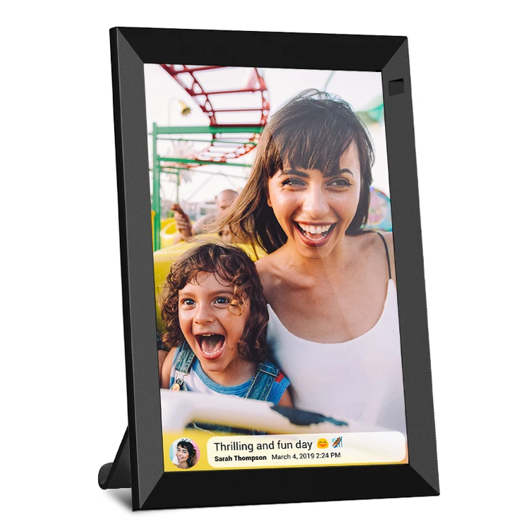 

China wholesale 10.1inch ips touch screen panel oem Fhd upload free via Frameo app wifi smart wifi digital photo picture frame