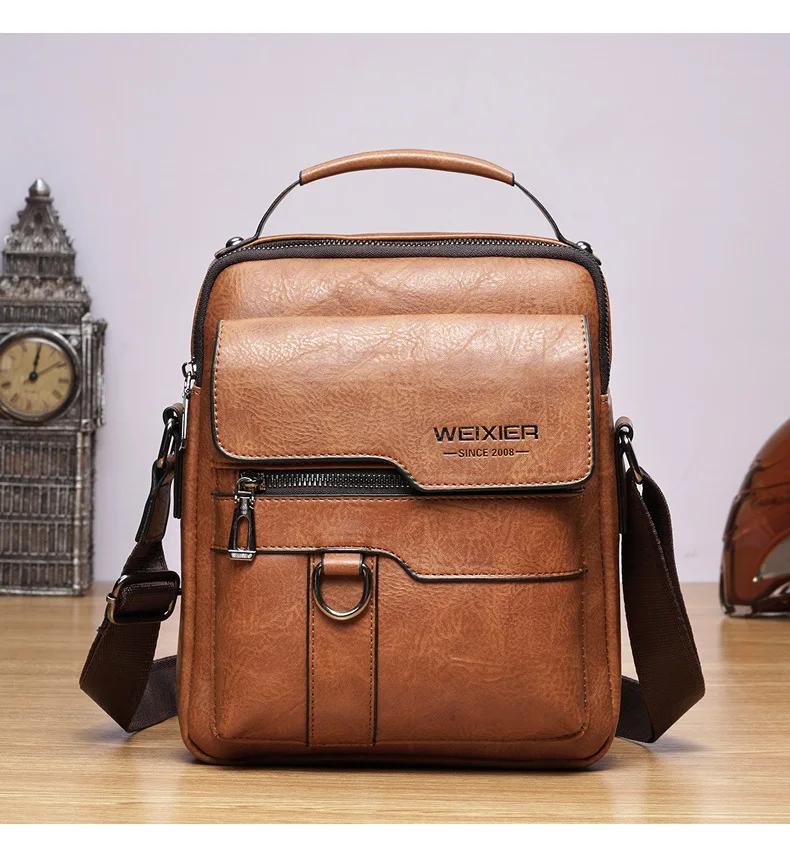 

RTS retro men's messenger bags crossbody man leather office bags for men backpack custom shoulder bag