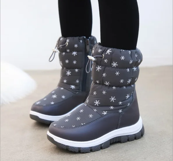 

2021 winter new winter boots plus velvet warm cotton boots anti-slip children's snow boots