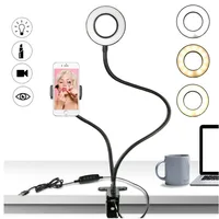 

CE Certified Live Streaming Light Portable Mini Selife LED Ring Tiktok Clip On Light and Stand