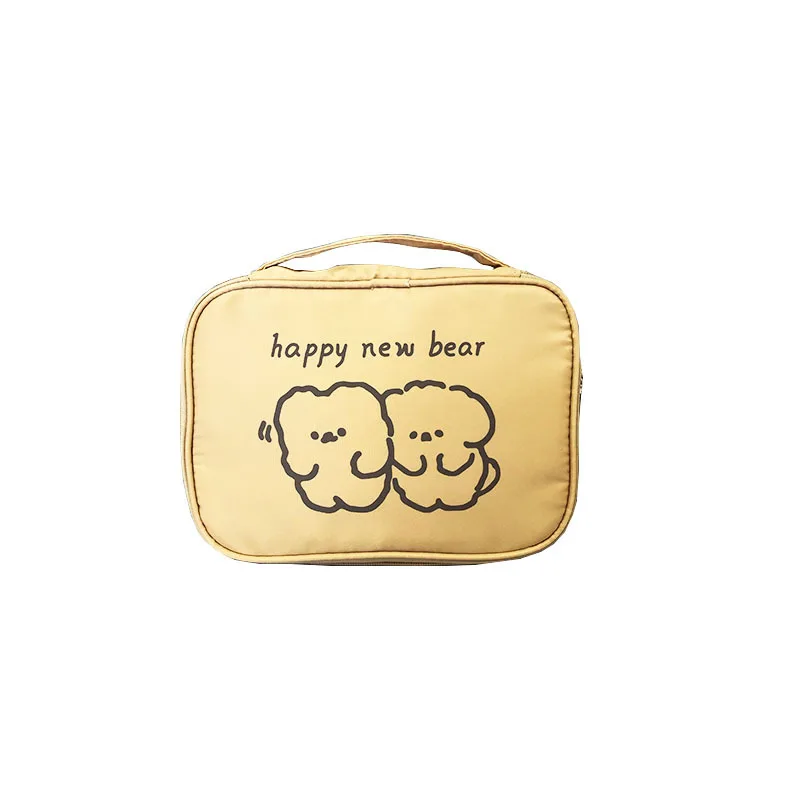 

Korean Ins Cute Bear Girls Makeup Bag Japanese Student Storage Bag Girl Portable Travel Wash Bag Large Capacity