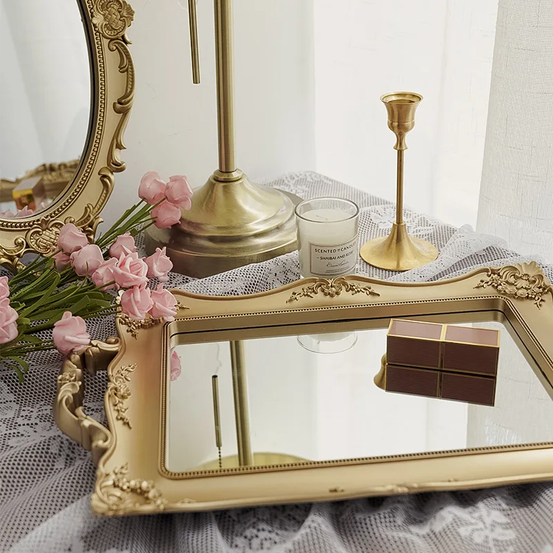 

European Style Tray Design Mirror Photography Props Suitable For Food Decoration And Product Shooting