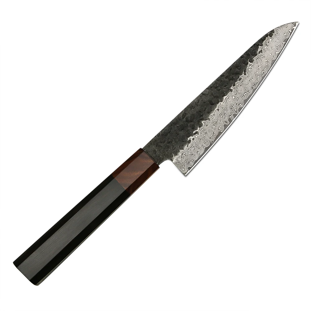 

Professional blacksmith Handmade 6-inch Damascus petty fruit utility Knife with rose wood handle