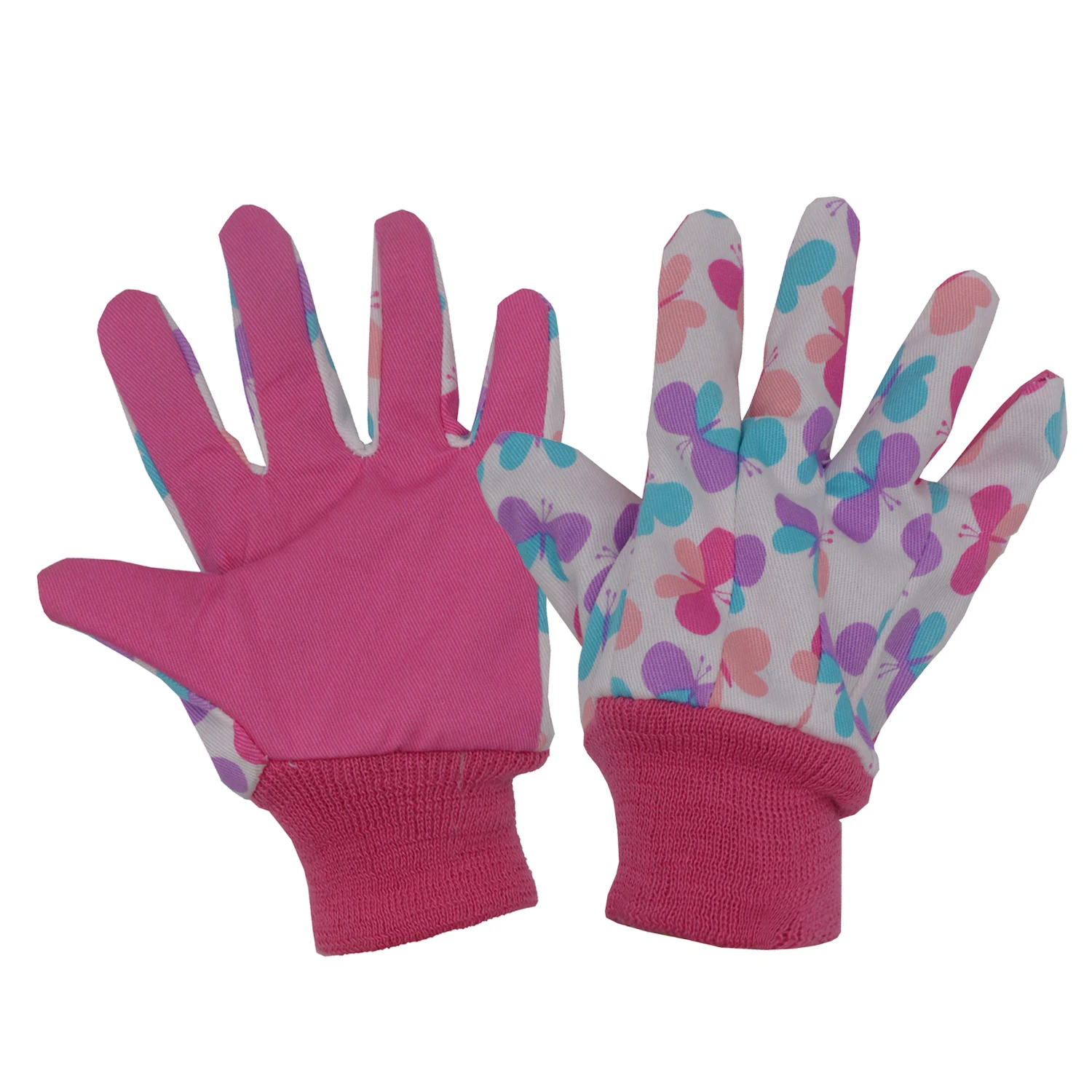 

PRI Ages3-6 Children Flower Pattern Cotton Kids Work Gardening Gloves, Floral