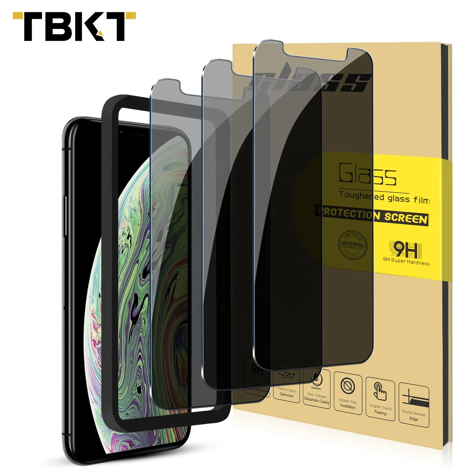 

Amazon 0.33mm Privacy Screen Tempered Glass L Slot 3D Screen Protector Glass For iphone XS Max 6.5 Janpan+AB Glue