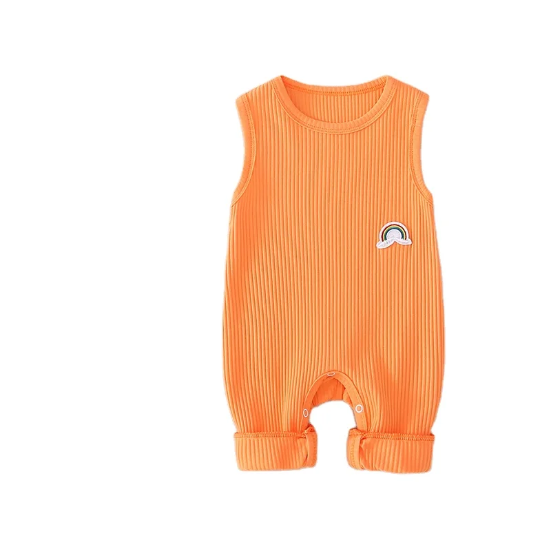 

Wholesale Newborn Baby Clothes Sleeves Baby Cotton Rainbow Rompers Baby Bodysuits