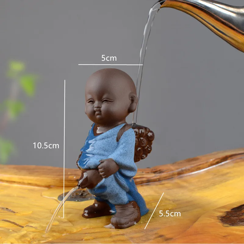 Figurine De Petit Moine En Résine - Décoration Mignonne Et Zen Pour La Maison, Bureau Ou Salon De Thé - 8