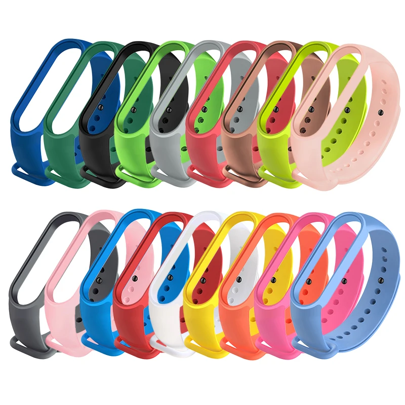 

2021 Sport Strap Silicone Wrist Watch Band for Xiaomi Mi Band 5 Bracelet Miband Smart Bracelet, Multi colors