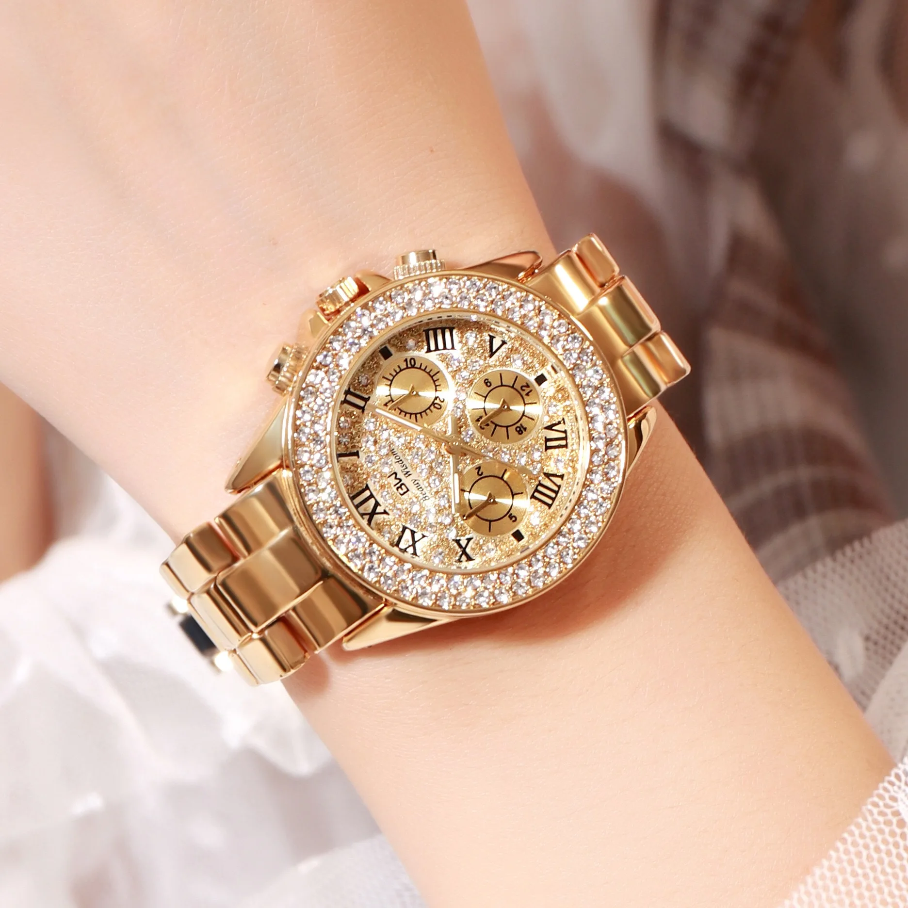 

Miss Fox Rose Gold Watch Hiphop Watch Men Watch Gold