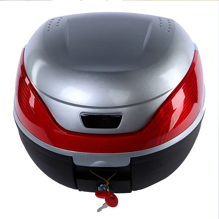 
Black/white top case for motorcycle 