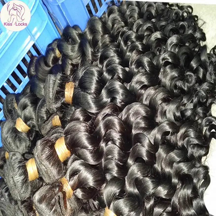 

100% Mongolian Virgin Human Hair New Loose curly wavy Extensions 10A Unprocessed RAW hairs