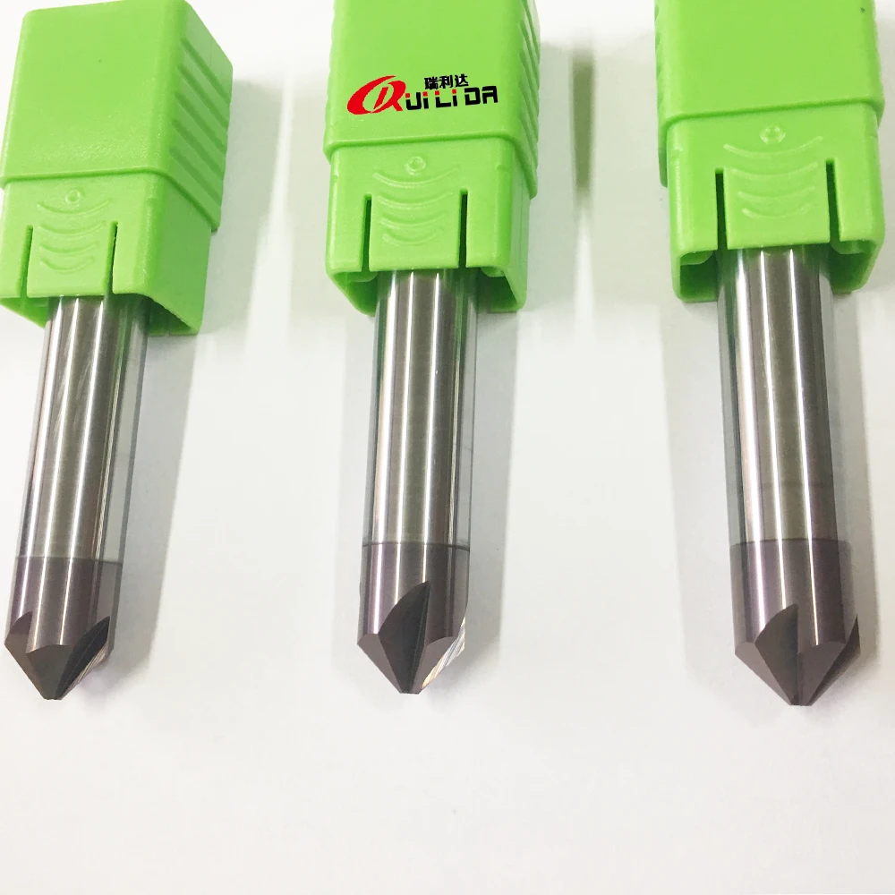 rld cnc 定制 45 度倒角和埋头式整体硬质合金立铣刀