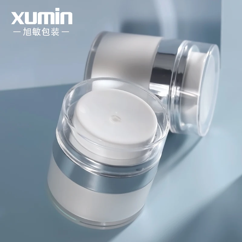 

plastic Airless Pump Jar 15g 30g 50g luxury airless cream pump jar set empty cosmetic jar