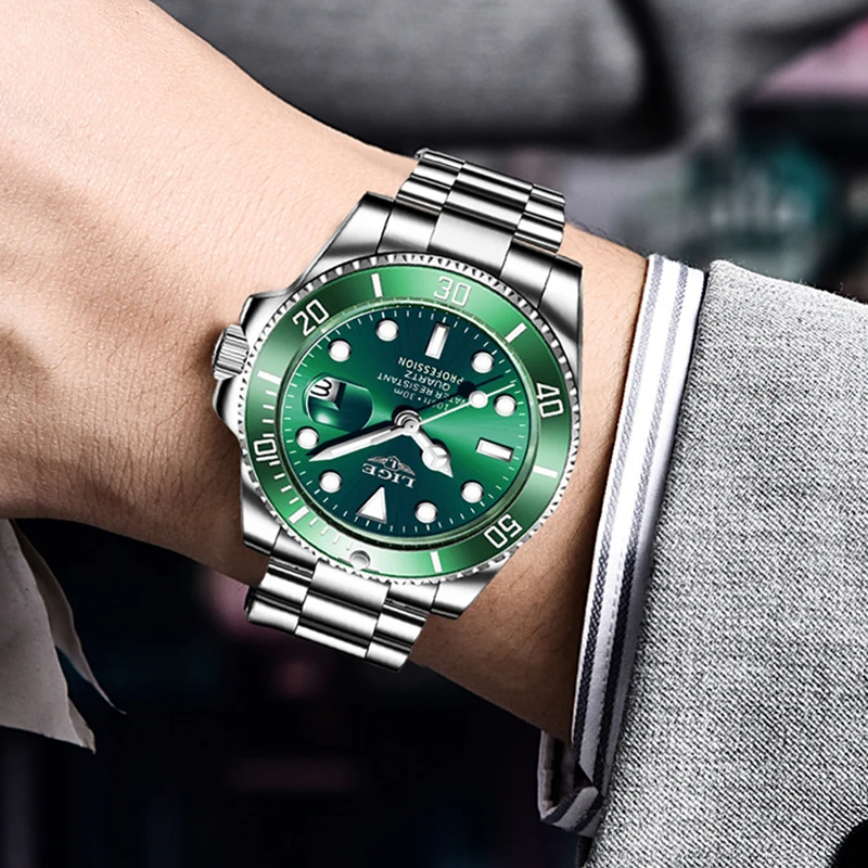

Top Brand Luxury Fashion Diver Watch Men 30ATM Waterproof Date Clock Sport Watches Mens Quartz Wristwatch